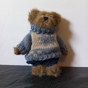 Plush Teddy Bear with Blue Sweater